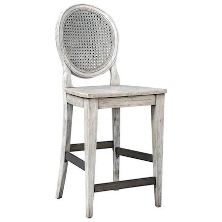 Clarion Aged White Counter Stool